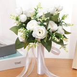 elvesmall  Bridal Bridesmaid Wedding Bouquet Roses Silk Artificial Holding Flowers Mariage Bouquet Wedding Accessories Festival Decorations