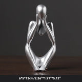 elvesmall Sand Color The Thinker Abstract Statues Sculptures Yoga Figurine Nordic Living Room Home Decor Decoration Maison Desk Ornaments