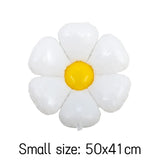 elvesmall 1/10Pcs Daisy Balloon Huge White Flower Aluminum Foil Balloons for Birthday Baby Shower Wedding Daisy Party Decorations Supplies