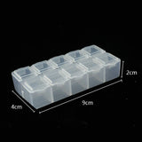 elvesmall 1pcs Plastic 6/815 Storage boxes Slots Adjustable packaging transparent Tool Case Craft Organizer box jewelry accessories