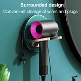 elvesmall Folding Hair Dryer Holder Rack Counter Storage Organizer Orange Green White Hair Dryers Wire Plugs Holding Shelf Foldable Hanger