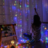 elvesmall  Christmas Lights Curtain Garland Merry Christmas Decorations For Home Christmas Ornaments Xmas Gifts Navidad New Year Decor