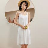 elvesmall  New Cotton Slip Underwear Women Summer Long Slip Dress Slip Skirt Under Dress All Match Breathable Petticoat Underskirt Lingerie