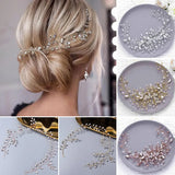 elvesmall Crystal Wedding Hair Combs Miraculous Women Headbands Accessories Flower Bridal Headpiece Clip Bride Jewelry Gift