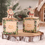 elvesmall Christmas Candy Box Gift Bags Cristmas Santa Claus Cookie Candy Packages 2023 Merry Christmas Party Decorations for Home