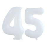 elvesmall 2pcs 30/40inch Giant White Number Balloon 16 18 25 30 40 50 Foil Balloons Birthday Wedding Baby Shower Decoration Figures Globos