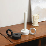 elvesmall Ceramic Candle Holder Nordic Style Taper Candlesticks Holder for Centerpieces Wedding Decorations Black White Color