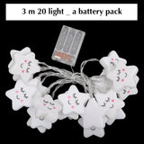 elvesmall  LED Star Lights Smile Star Night Lights String Lights Decoration Battery/USB Recharge Bedroom Decorations Gift Lamps for Kids