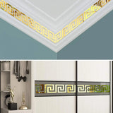 elvesmall 5CM/10CM Waist Line 3D Mirror Sticker Self Adhesive Acrylic DIY Wall Stickers for Living Room Edge Strip Corner Line Wall Decor