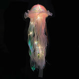 elvesmall  Jellyfish Lamp Holiday Atmosphere Lamp Portable Lantern Purple Jellyfish Night Light Indoor Party Decoration Lighting Night Lamp