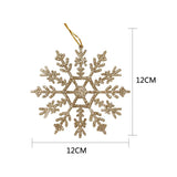 elvesmall 12pcs/lot Christmas Fake Snowflakes Xmas Tree Hanging Ornament Simulation Ice Winter Party Christmas New Year Decoration Icicle