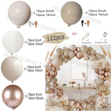 elvesmall Matte Sand White Apricot Balloon Garland Arch Kit Boho Wedding Birthday Party Champagne Gold Latex Baby Shower Decoration Ballon