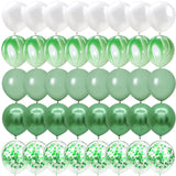 elvesmall 40PCS Green agate green glitter Balloons Gender Reveal Wedding Valentine's Day Baby Shower Birthday Globos Party Decorations