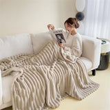 elvesmall  High density warm blanket rabbit fur bed linen Coral Fleece Sofa Blankets for winter Microfiber blanket plush Thicken Bed Sheet