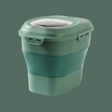 elvesmall Kitchen Container 25/7.5kg Bucket Nano Insect-Proof Moisture-Proof Rice Box Grain Sealed Jar Home Storage Pet Dog Food Store Box