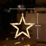 elvesmall LED Christmas Snowflake Light Santa Hanging Sucker Lamp Window Ornaments Decoration for Home Xmas Navidad New Year Decor
