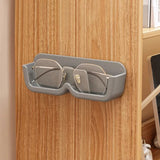 elvesmall Glasses Display Cabinet Sunglasses Storage Box Wall Mounted Perforated Free Sunglasses Storage Glasses Rack Home Tidying