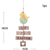 elvesmall 1pc Easter Wooden Hanging Ornament Bird House Pendant for Spring Easter Home Door Decorations Kids Party DIY Crafts Supplies