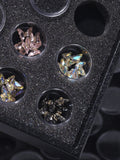 elvesmall 25/50 Grids Nail Art Decoration Storage Box Empty Plastic Nail Rhinestones Gems Case Container DIY Accessories For Nail Salon