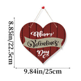 elvesmall  Valentine's Day Love Heart Door Sign Pendants Welcome 14 February Lovers Party DIY Be Mine Happy Valentine Party Home Decor