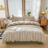 elvesmall Fashion Bedding Duvet Cover Set Bed Sheet Pillowcase 100% Cotton Bedspread Bed Linen Nordic Classic Home Textile Soft Breathable