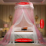 elvesmall Universal Elegant Tulle Dome Bedroom Mosquito Net, Romantic Lace, Solid Color, Double Bed, Home Decoration Mosquito Net