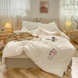 elvesmall  -  Soybean Fiber Filling Spring Summer Autumn Winter Comforter 100% Cotton Fabric Quilting Comforters Grade A Warm Blanket Quilt