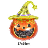 elvesmall 1/2/5Pcs Witch Hat Foil Balloons Aluminum Helium Large Halloween Black Witch Hat Balloons for Birthday Halloween Decoration 2024