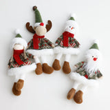 elvesmall Christmas Decoration Fabric Doll Small Figurine Pendant Plush Elk Santa Claus Snowman Christmas Tree Decorations