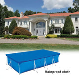 elvesmall Rectangular Swimming Pool Cover Solar Summer Pool Tub Rainproof Dust Cover Outdoor PE Bubble Film Blanket Accessory Pool Covers