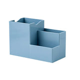 elvesmall Hollow Desk Organizer Desktop Storage Box Multifunction Stationery Holder Phone Stand Office Supplies Desk Set Pen Holder