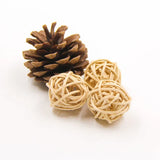 elvesmall 10PCS 3/4/5CM Round Shape Mutil Colors Rattan Ball Sepak Takraw For Christmas Birthday Party & Home Wedding Party Decoration