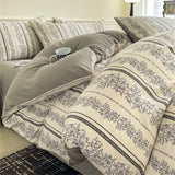elvesmall Bedding Set Light Luxury Duvet Cover Pillowcase and Bedsheet Bed Linen Set Comforter Queen Bedroom Decor Home Textiles