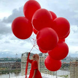 elvesmall 2/5Pcs Large Red Balloons Giant 18Inch Latex Balloons Jumbo Balloons for Birthday Wedding Party Baby Shower Carnival Decorations