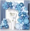elvesmall Navy Blue Silver Balloon Garland Arch Kit Confetti Ballons Birthday Party Decor Kids Baby Shower Graduation Decor Wedding Supply