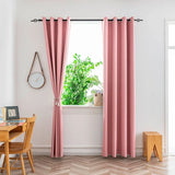 elvesmall 1PC Blackout Curtains With Black TPU Interlining Thin and Light Drapery Panel for Bedroom Meetingroom Share Room Office