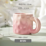 elvesmall  -  1pc 350ml Original French Style Mug Ceramic Cup Household Dopamine Couple Water Cup Girl Office Coffee Mug Summer Drinkware