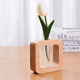 elvesmall  Simple Flower Arrangement Living Room Solid Wood Dried Flower Vase Small Ornaments Home Dining Table Mini Flower Vase Decoration