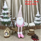 elvesmall Christmas Dolls Tree Decor New Year Ornament Reindeer Snowman Santa Claus Standing Doll Navidad Decoration Merry Christmas