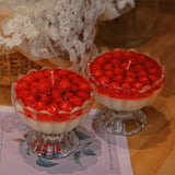 elvesmall Icecream Candles Fake Dessert Food Scented Candles In Jars Wedding Gift for Guest Raspberry Jam Candle Home Decoration