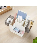 elvesmall 1pc Pen Holder Multi-grid Stationery Storage Box Detachable Combination Desktop Organizer Student Office Desk Accessories