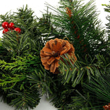 elvesmall Christmas Red Berry Decoration Rattan 1.8m Fireplace Cabinet Dining Room Decoration Strip Berry Vine For Christmas Thanksgiving