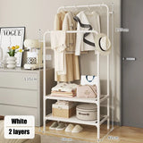 elvesmall Double Layered Clothes Rack Simple Multilayer Storage Locker Multifunctional Bedroom Thickened Double Rods Garment Rack