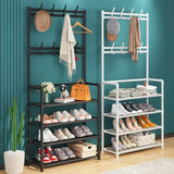 elvesmall Floor Shoe and Hat Rack Strong Load-bearing Clothes Hat Coats Shoes  Living Room Organizer Bedroom Hanger Cabinet Storage Rack