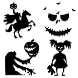 elvesmall Halloween Decoration Room Door Stickers Window Decor Skeleton Hand Pumpkin DIY Devil Witch Hat Glass Window Stickers Ghost