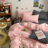 elvesmall 3pcs Duvet Cover Microfiber Solid Color Bedding Set Yellow Comforter Cover with 2 Pillowcase Modern Home Bedroom Quilt Cover