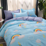 elvesmall Hot sale high quality bedding double sanded quilt cover sheet pillowcase four-piece set