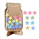 elvesmall 1 Piece-Kids Reward Jar With Star Classroom Reward Jar With 25pcs Tokens Chore Chart Gifts For Kids Birthday Gift