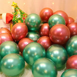 elvesmall 30pcs Chrome Gold Red Green Latex Balloons Christmas Decorations For Home 2025 New Year Xmas Eve Party Supplies Birthday Decor