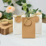 elvesmall 30/10pieces Of Kraft Paper With Hemp Rope Gift Packaging Bag Jewelry Cookie Wedding Birthday Favor Candy  Box Food Packaging Bag